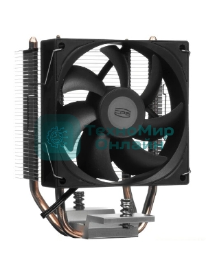 Кулер для процессора PCCooler R200 S115X/1200/1700/AM4/AM5 (TDP 110W, 90мм Non LED Fan, 2 тепловые трубки 6мм, 2200RPM, 28,3dBa)