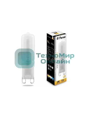 Лампа светодиодная Feron LB-431 7W 230V G9 2700K