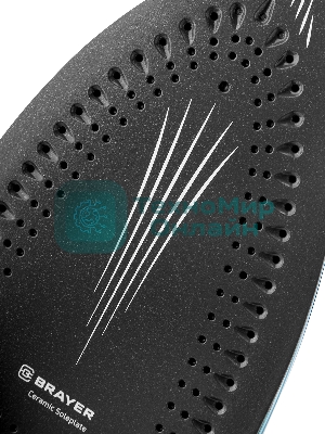 Утюг BRAYER BR4019 голубой/черный, 2400 Вт, 25 г/мин, 140 г/мин, 320 мл