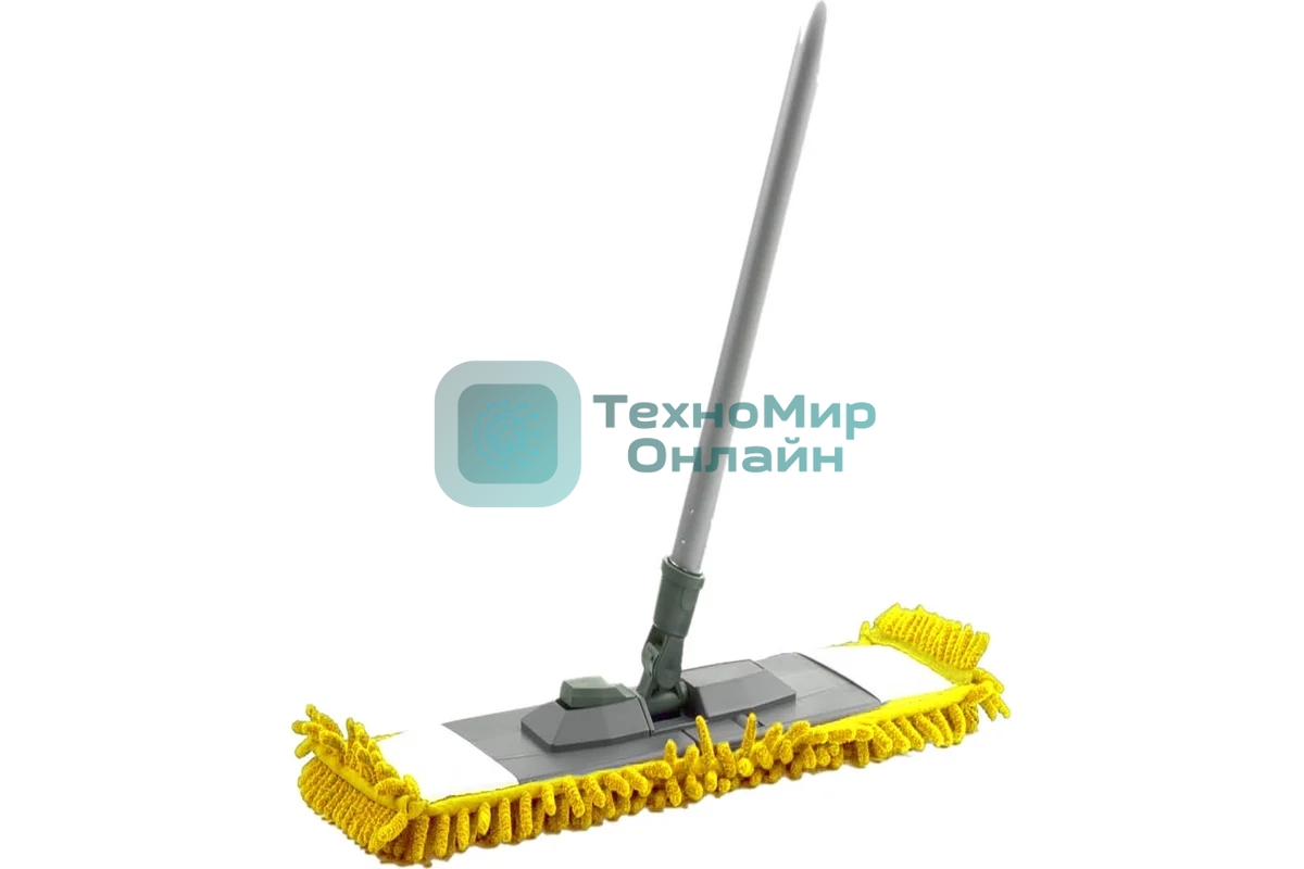 Швабра HAPPY PANDA HP-M03 120 см, с насадкой микрофибра лапша