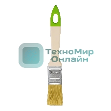 Кисть флейцевая Сибртех 25*8, натуральная щетина, пластиковая рукоятка, 10шт