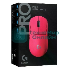 Мышь игровая беспроводная Logitech G PRO X Superlight 2 Pink (910-006801)
