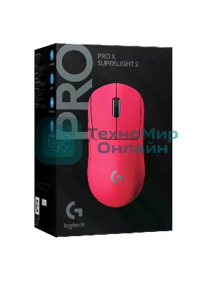 Мышь игровая беспроводная Logitech G PRO X Superlight 2 Pink (910-006801)