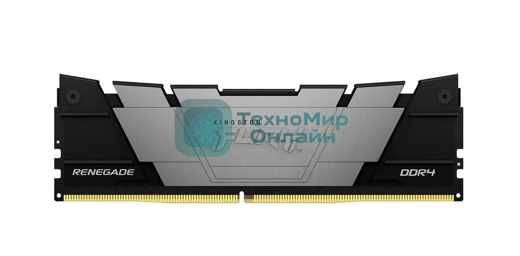 Оперативная память Kingston Fury Renegade Black, DDR4, 16Gb (1x16Gb), 3600MHz, CL16, DIMM, с радиатором, черный