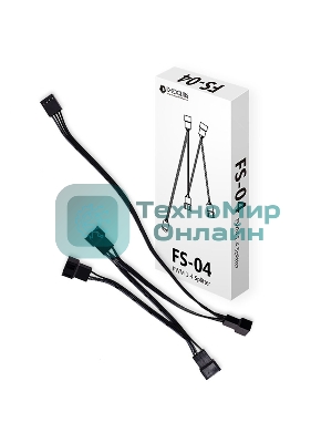 Кабель-разветвитель 1/4 ID-COOLING FS-04 (160шт/кор, 12V, PWM, 4 pin) Retail