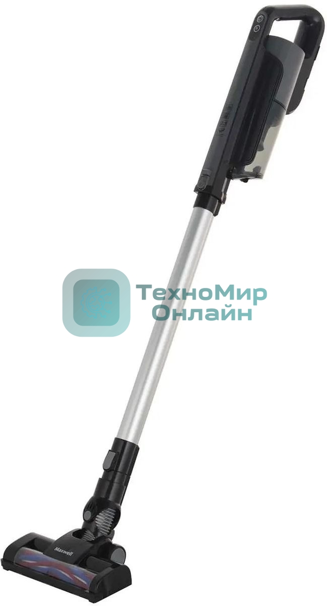 Пылесос вертикальный Maxwell MW-3247 черный, питание от аккумулятора, 120 Вт, уборка сухая, пылесборник 0.4 л, работа от АКБ max 35 мин