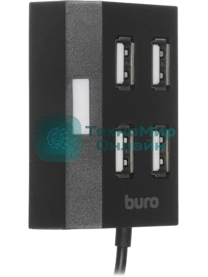 USB-концентратор Buro BU-HUB4-U2.0, USB 2.0, USB 4 порта, USB