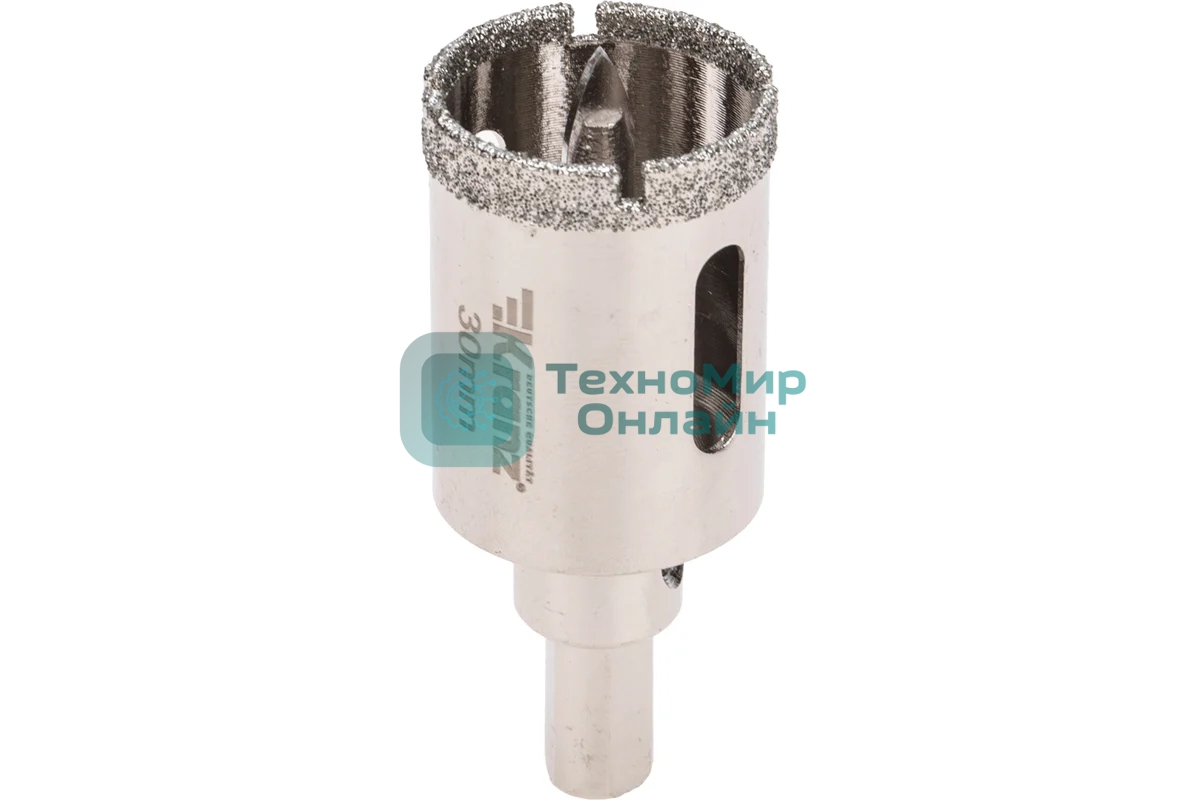 Коронка алмазная Kranz 30 мм с центровочным сверлом