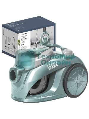 Пылесос Eurostek EVC-3007 изумрудный, 450/2600 Вт, уборка сухая, пылесборник контейнер 2.5 л