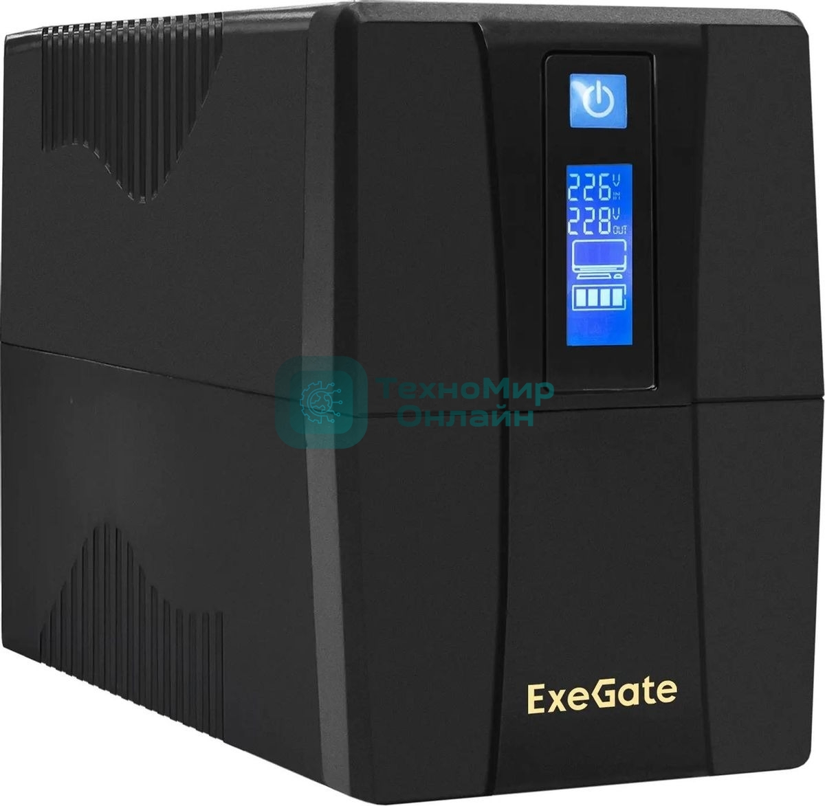 Источник бесперебойного питания ExeGate EP285580RUS SpecialPro Smart LLB-600.LCD.AVR.EURO.RJ.USB 600VA/360W, LCD, AVR, 2 евророзетки, RJ45/11, USB, черный