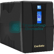 Источник бесперебойного питания ExeGate EP285580RUS SpecialPro Smart LLB-600.LCD.AVR.EURO.RJ.USB 600VA/360W, LCD, AVR, 2 евророзетки, RJ45/11, USB, черный