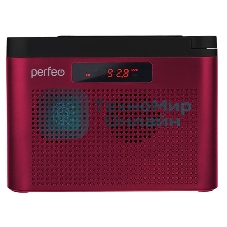 Радиоприемник Perfeo цифровой ТАЙГА FM+ 66-108МГц/ MP3/ встроенный аккум,USB/ бордовый (I70RED) PF_C4940