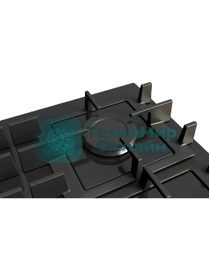 Поверхность газовая Bosch PNP6B6K40 Газ, 4.5х59x52 см, закаленное стекло, 4 конфорки, газ-контроль, автоподжиг, черный