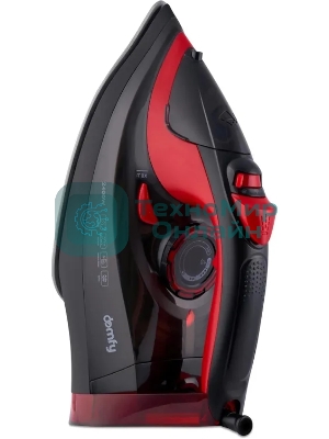 Утюг Domfy DSC-EI502 черный/красный, 2400 Вт, 160 г/мин, 400 мл