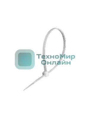 Стяжка (хомут) нейлоновая ExeGate CV66-120x2.5W (нейлон 6.6, 120x2.5 мм, неоткрывающаяся, halogen free, -40°C - +85°C, белая, 100 шт)