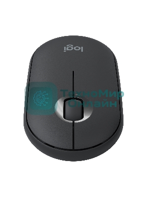 Мышь беспроводная Logitech Pebble M350 графитовый, 1000 dpi, радиоканал, Bluetooth, USB, кнопки - 3