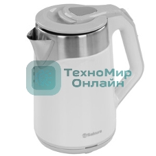 Чайник Sakura SA-2172W 1.8 л, двухслойный белый