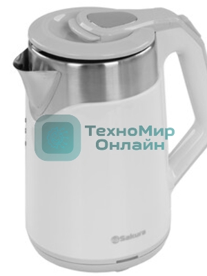 Чайник Sakura SA-2172W 1.8 л, двухслойный белый