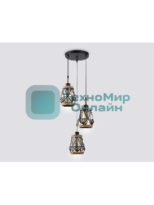 Светильник Ambrella light TR8522/3 BK/SB черный/бронза E27/3 max 60W D380*1000