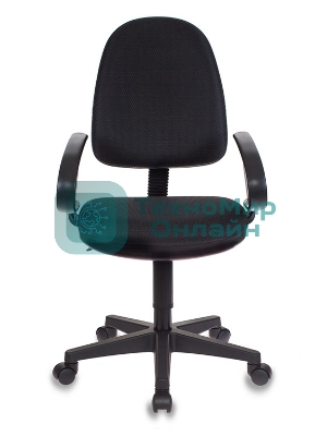 Кресло Бюрократ CH-300/BLACK черный, экокожа, 120 кг, механизм качания