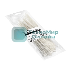 Стяжка (хомут) нейлоновая ExeGate CV66-120x2.5W (нейлон 6.6, 120x2.5 мм, неоткрывающаяся, halogen free, -40°C - +85°C, белая, 100 шт)