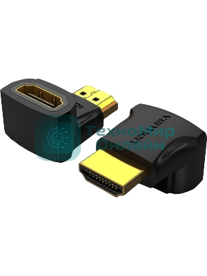 Адаптер-переходник Vention HDMI v2.0 19M/19F угол 90
