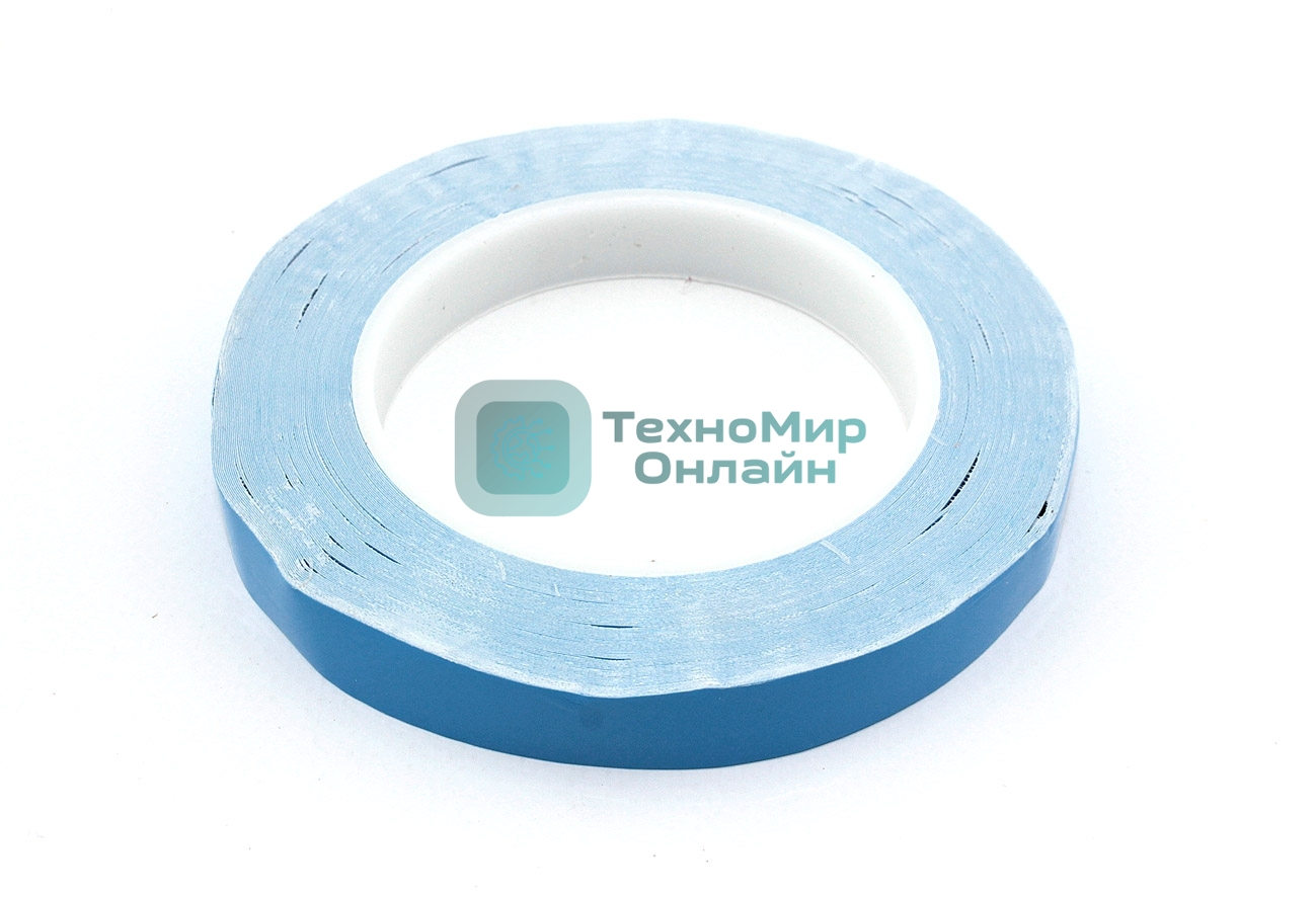 Термоскотч двусторонний 15 мм 50 м синий