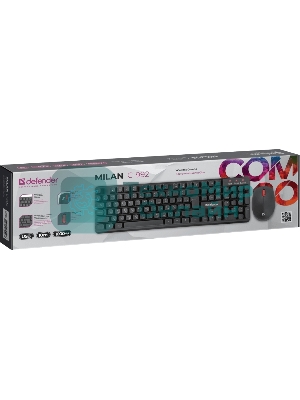 Комплект клавиатура+мышь Defender Milan C-992 беспроводной, USB, 1000 DPI, чёрный