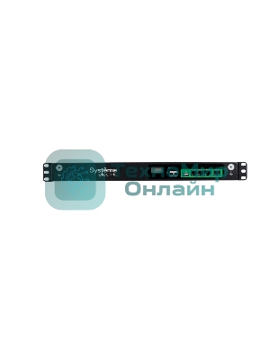БРП Uniprom, с мониторингом, 1U, 240В, 1Ф, 16A, 10xC13 2xC19, 2м, IEC320 C20