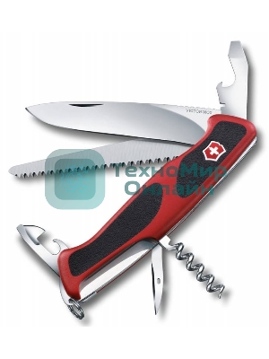 Нож перочинный Victorinox RangerGrip 55 (0.9563.CB1) 130мм 12функций красный/черный блистер