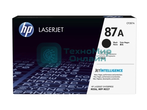 Тонер Картридж HP 87A CF287A черный для HP LJ Ent M506/M527 (9000 стр.)