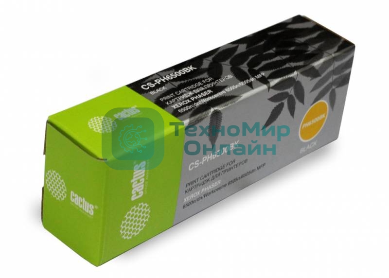 Картридж лазерный Cactus CS-PH6500BK (106R01604) черный (3000 стр.) для Xerox 6500/6505