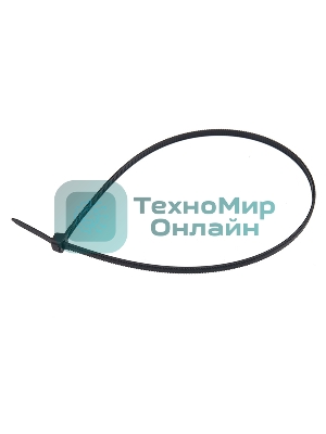 Хомут-стяжкa нейлоновая с тройным замком Rexant 400x7,6 мм, черная, упаковка 100 шт.