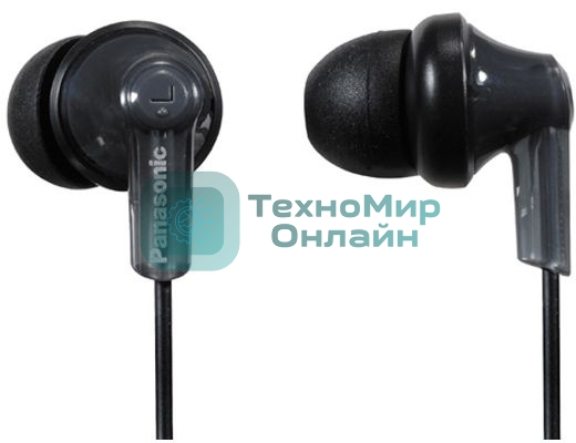 Проводные наушники Panasonic RP-HJE120 черный, внутриканальные, Jack 3.5 мм
