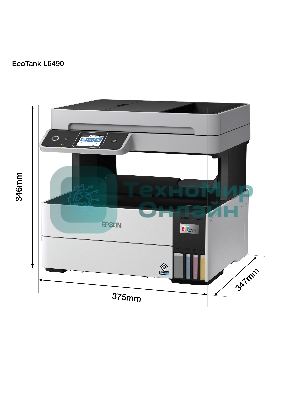 МФУ струйное Epson L6490 (C11CJ88405), A4, цветной, печ. до 17 стр/мин. (ч/б) до 9.5 стр/мин. (цвет), 1200 x 4800 dpi (печать) 1200x2400dpi (скан.), USB, RJ-45, Wi-Fi