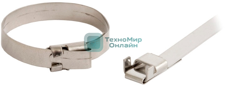 Стяжка стальная Hyperline FVC-370, коррозионно-стойкая (нержавеющая сталь 410L), 370x6x0.5мм, (100 шт)