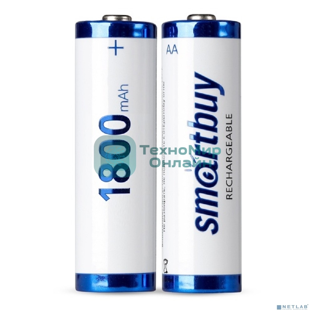 Аккумулятор NiMh Smartbuy SBBR-2A02BL1800 AA/2BL 1800 mAh (24/240)(2шт. в уп-ке)
