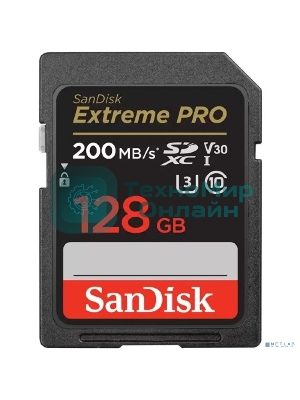 Флеш карта SanDisk Extreme PRO 128Gb SDXC Memory Card 200MB/s