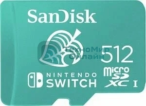 Флеш карта microSD 512Gb SanDisk microSDXC Class 10 UHS-I A1 C10 V30 U3 for Nintendo Switch 100/90 Mb/s