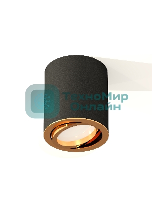 Светильник Ambrella Light XS7422003 SBK/PYG черный песок/золото желтое полированное MR16 GU5.3 (C7422, N7004)