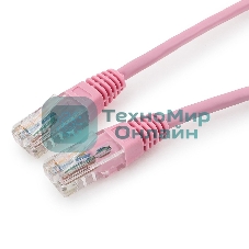 Патч-корд UTP Cablexpert cat.5e, 1м, литой, многожильный, розовый