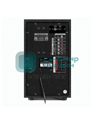 Аудиоколонки SVEN HT-210, черный, акустическая система 5.1, мощность (RMS):50Вт+5x15Вт, Bluetooth, Optical, Coaxial, FM-тюнер, USB/SD, дисплей, ПДУ