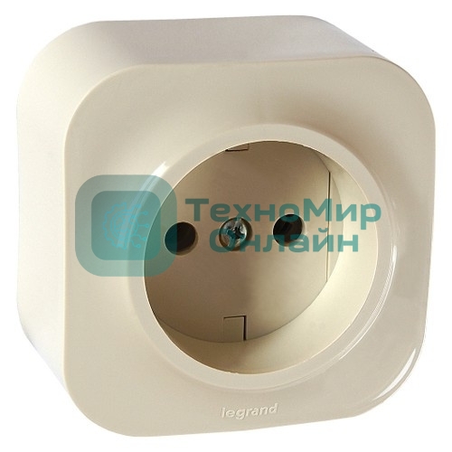 Розетка Legrand 782241 с заземлением без шторок (Слоновая кость)