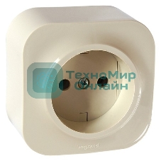 Розетка Legrand 782241 с заземлением без шторок (Слоновая кость)