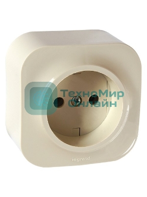 Розетка Legrand 782241 с заземлением без шторок (Слоновая кость)