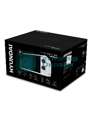 Микроволновая печь Hyundai HYM-M2041 белый, 20 л, 700 Вт, переключатели - поворотный механизм