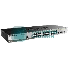 Коммутатор D-Link DGS-1210-28/ME/B2A, L2 Managed Switch with 24 10/100/1000Base-T ports and 4 1000Base-X SFP ports.16K Mac address, 802.3x Flow Control, 4K of 802.1Q VLAN, 802.1p Priority Queu