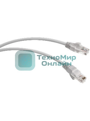Патч-корд WRline WR-PC-RJ45-UTP-5E-10-GY UTP RJ-45 вил.-вилка RJ-45 cat.5e 10м серый LSZH (уп.:1шт)