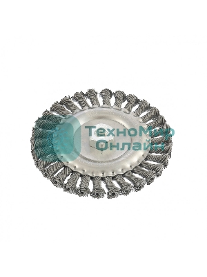 Щетка для УШМ, 150 мм, М14, Плоская, крученая проволока 0,8 мм Matrix