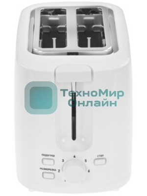 Тостер Hyundai HYT-3500 белый, 900 Вт, 2 слота